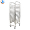 RK Bakeware China-16 Storage Aluminium Bakery Tray Trolley/ Stainless Steel Baking Rack Baking Tray Rack Trolley