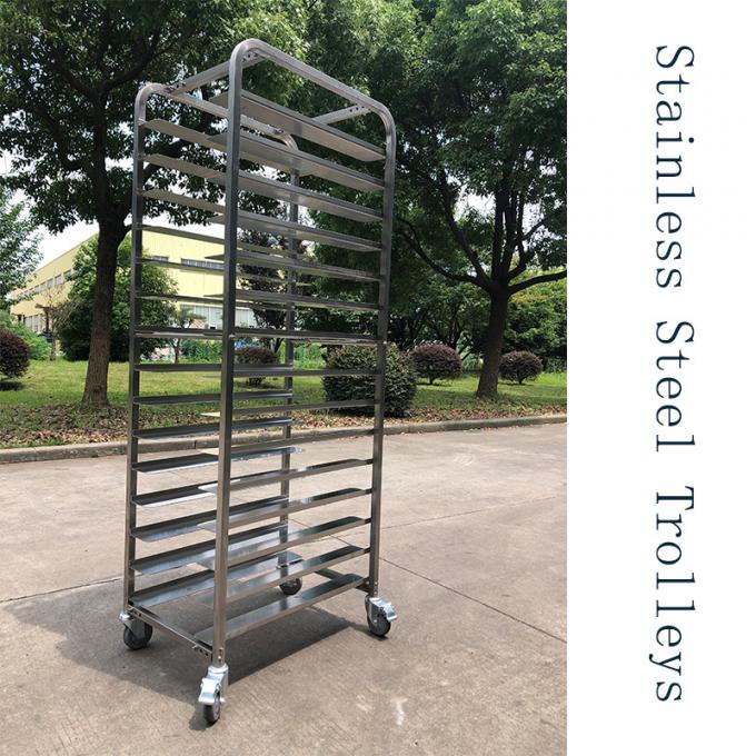 Rk Bakeware China-Stainless Steel Flatpack Rack Trolleys Designed for 16 Inch & 18 Inch Tray