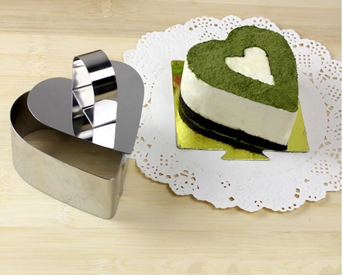 RK Bakeware China Foodservice NSF Nierdzewna Stal W kształcie serca Mousse Ring Mold Lamy Cheese Cake Mold