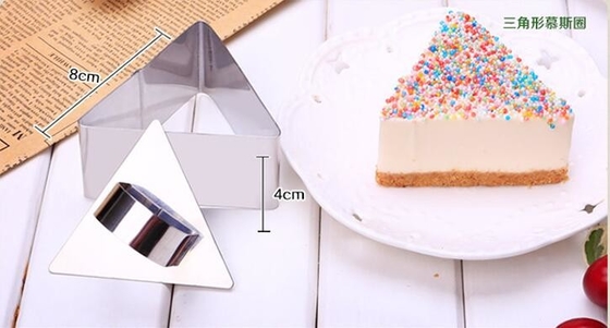 RK Bakeware China Foodservice NSF Trójkąt Mousse Cake Ring Nierdzewna Stal Ring Mold Cut Biscuits Cake Bakeware Mold