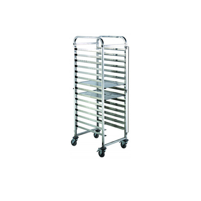 Rk Bakeware Manufacturer China-Aluminium 10 Pan Side Load Bun Sheet Pan Rack - Zmontowany