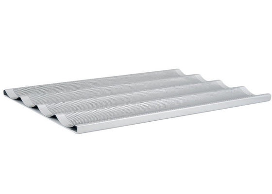 RK Bakeware China Foodservice NSF 5 Loaf Aluminium Baking Tray Szklany Uni Lock Baguette Pan