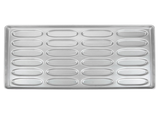 RK Bakeware China Foodservice NSF 24 Mold Aluminium Cupcake Trays / Aluminized Steel Commercial Hot Dog Bun Pan