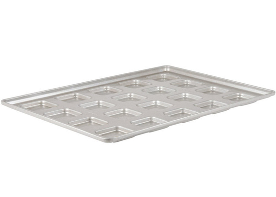 RK Bakeware China Foodservice NSF 24 Mold Aluminized Steel Clustered Hamburger Bun Tray Muffin Top / Cookie Pan