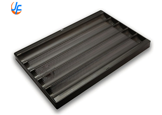 RK Bakeware China Foodservice 5 rzędów Aluminium Nonstick Perforated Baguette Tray