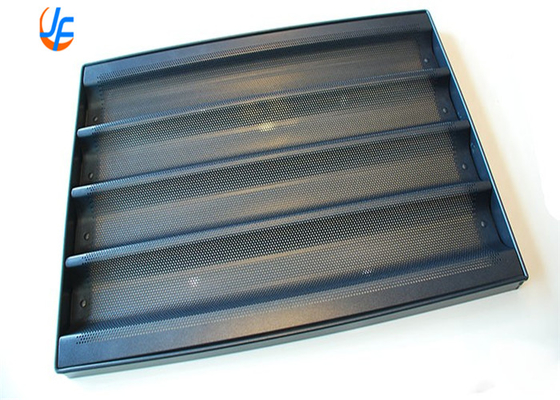 RK Bakeware China Foodservice 5 rzędów Aluminium Nonstick Perforated Baguette Tray