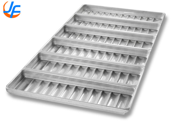 RK Bakeware China-52435 Szklany Nonstick 18 Mold Aluminized Steel Hot Dog Bun Pan Tray