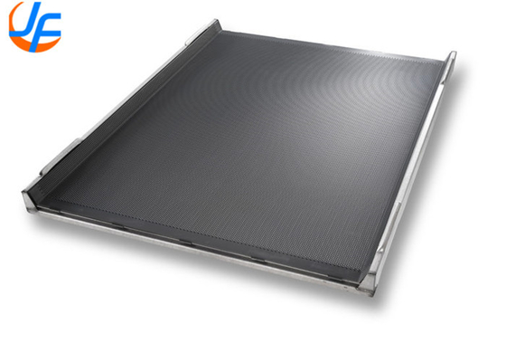 RK Bakeware China Foodservice 42465 Commercial 32 Mold Glazed Aluminized Steel Clustered Hot Dog Bun Pan