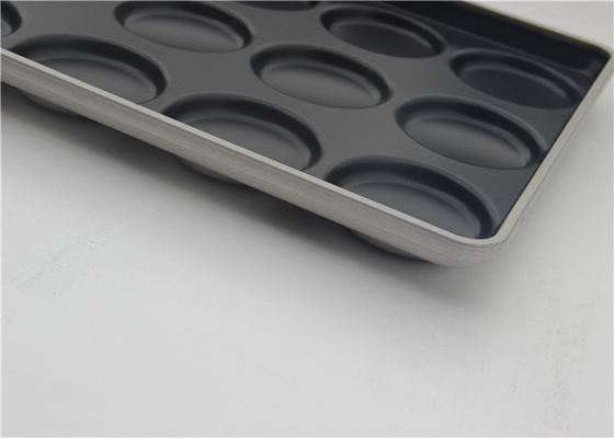 RK Bakeware China Foodservice 42425 Szklana Aluminizowana Stal 15 Form 3,42 oz. Hamburger Bun Tray Muffin Top Cookie Pa