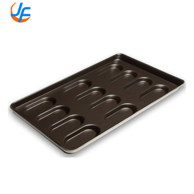 RK Bakeware China Foodservice Commercial Slicone Glazed Hot Dog Bun Pan Do hurtowych piekarni