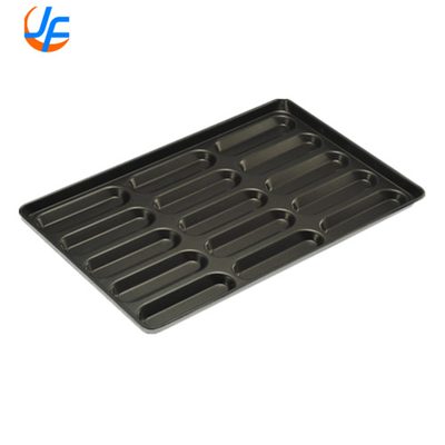 RK Bakeware China Foodservice Commercial Slicone Glazed Hot Dog Bun Pan Do hurtowych piekarni