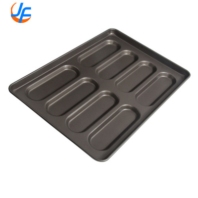 RK Bakeware China Foodservice Commercial Slicone Glazed Hot Dog Bun Pan Do hurtowych piekarni