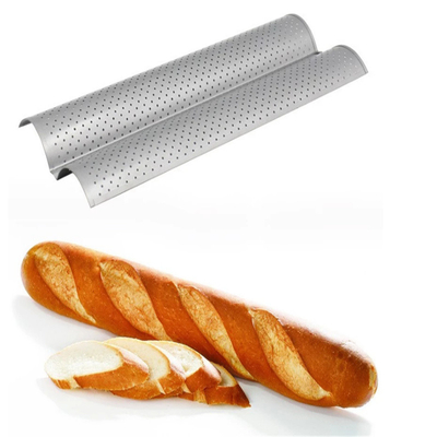 RK Bakeware China Foodservice NSF Perforowane formy z 3 szczelinami Blacha do pieczenia bagietek Forma na chleb francuski