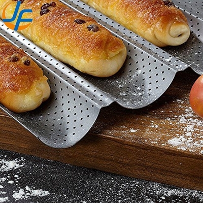 RK Bakeware China Foodservice NSF 10 Slots Glaze Aluminiowy bagetka do pieczenia