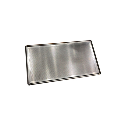 RK Bakeware China Foodservice NSF SWT406 &amp; SWT455 Australia Flat Aluminium Perforated Tray Swage Edge