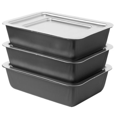 Rk Bakeware China-Derroit Style Aluminiowe patelnie do pizzy twarde, anodowane, szarpanie