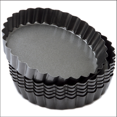 Rk Bakeware China-Hard Coat Fluted Round Aluminium Pizza Form Pan