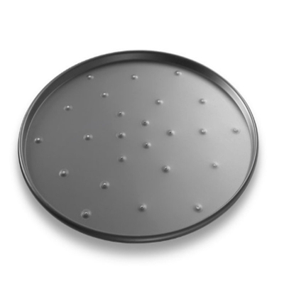 RK Bakeware China Foodservice NSF 9 Inch Anodized Aluminium Round Perforated Pizza Pan
