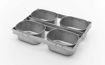 RK Bakeware China Foodservice NSF 600g Nonstick 4 paski Farmhouse Biały kanapka