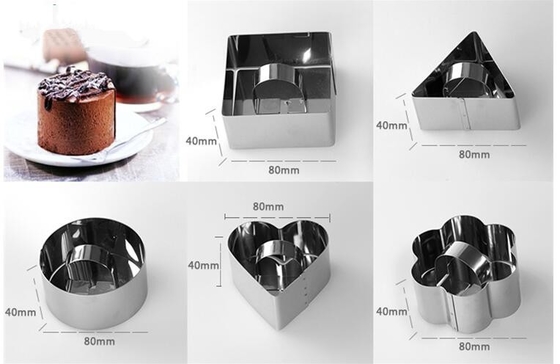 RK Bakeware China Foodservice NSF Mini Gotowanie Kwiatowy Ciasto Tynki Formy Do Pieczenia, Zabawny SS Pasty Cake Ring