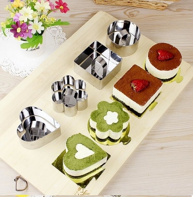 RK Bakeware China Foodservice NSF Nierdzewna Stal W kształcie serca Mousse Ring Mold Lamy Cheese Cake Mold