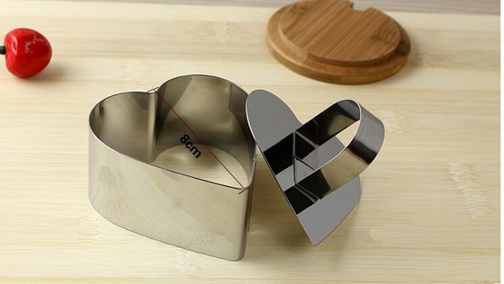 RK Bakeware China Foodservice NSF Nierdzewna Stal W kształcie serca Mousse Ring Mold Lamy Cheese Cake Mold