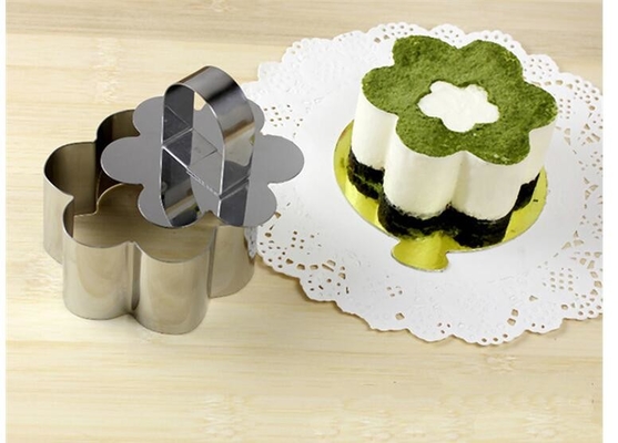 RK Bakeware China Foodservice NSF 304 Nierdzewna Stal Kwiatowy Pierścień Ciastkowy, Piękne Pierścień Ciastkowy Formy Dostosować Rozmiar