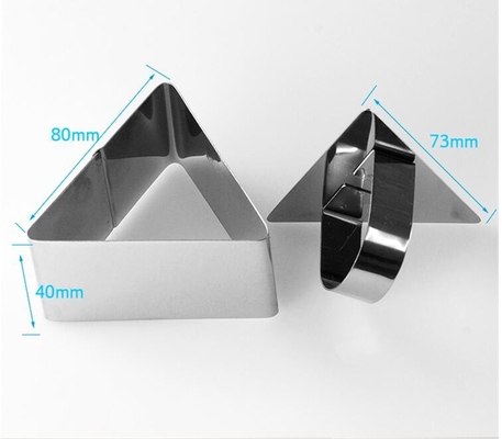 RK Bakeware China Foodservice NSF Trójkąt Mousse Cake Ring Nierdzewna Stal Ring Mold Cut Biscuits Cake Bakeware Mold