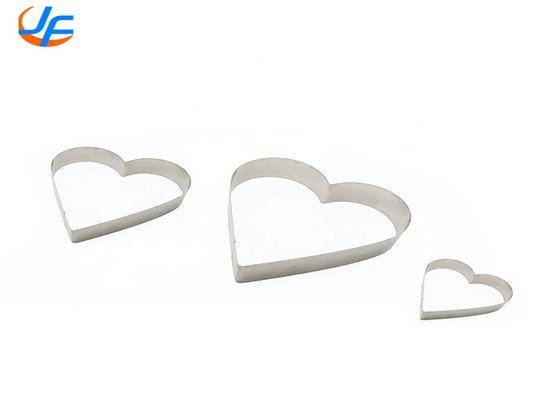 RK Bakeware China Foodservice NSF Heart Shape Cake Baking Mold, Nierdzewna Stal Heart Moulding Mousse Cake Rings