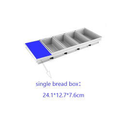 5 pasów do pieczenia chleba 5 skrzynek z toastami w rzędzie aluminiowe stalowe chleb i patelnie do pieczenia chleba