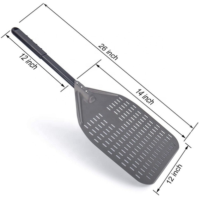 66cm Aluminium Łopatka do pizzy 12 cali Aluminium Szkaretka do pizzy Czarny twardy Perforated