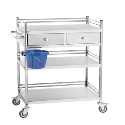 RK Bakeware China Medical Hospital Dressing Trolley ze stali nierdzewnej Trolley chirurgiczny z szuflami