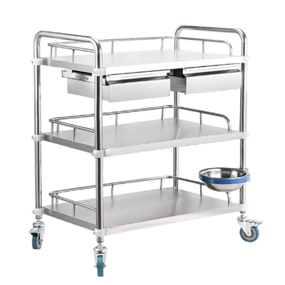 RK Bakeware China Medical Hospital Dressing Trolley ze stali nierdzewnej Trolley chirurgiczny z szuflami