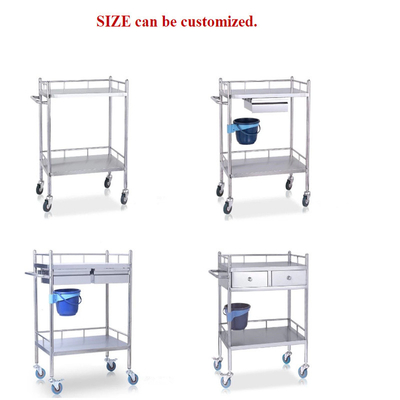 RK Bakeware China Foodservice NSF Nierdzewny stalowy wózek medyczny szpitalny z szufladami