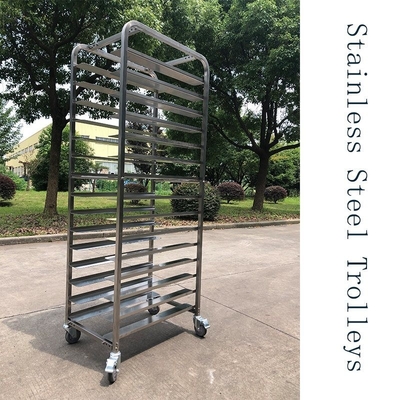 Rk Bakeware China-Flatpack Rack Trolleys z stali nierdzewnej zaprojektowane do 16 Inch &amp; 18 Inch Tray